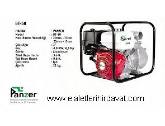 PANZER BT-50 BENZİNLİ SU POMPASI (MOTOPOMP)2" 6.5HP